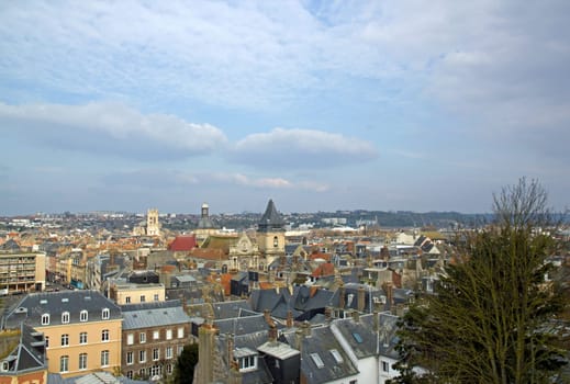 The roofs of Dieppe seen from above (Seine-Maritime Normandy France)