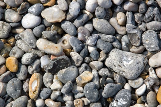 Dieppe, the pebbles of the beach (Seine-Maritime France)