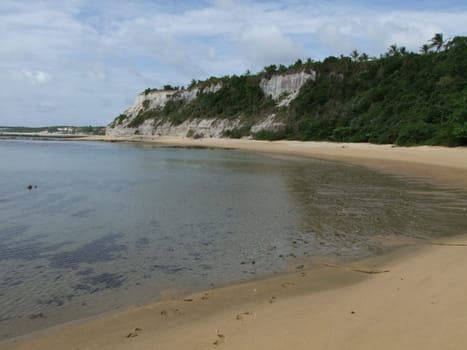 porto seguro, bahia / brazil - january 2, 2010: View of the Espelho Beach in the city of Porto Seguro.