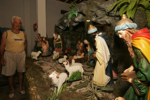 caravelas, bahia / brazil - december 14, 2010: Nativity scenes are seen at the headquarters of the Caravelas City Culture Foundation.