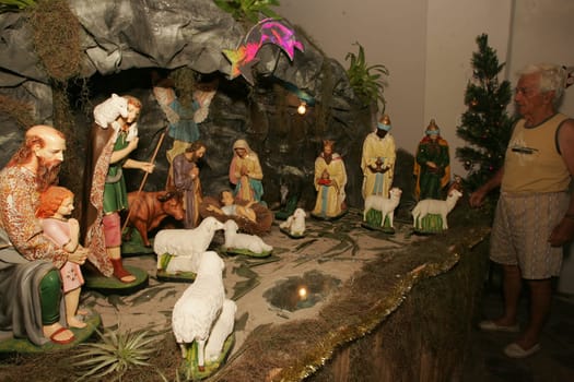 caravelas, bahia / brazil - december 14, 2010: Nativity scenes are seen at the headquarters of the Caravelas City Culture Foundation.