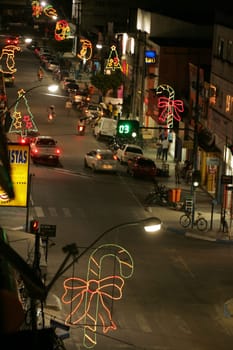 eunapolis, bahia / brazil - december 16, 2010: decoration of Porto Seguro Avenue, Eunapolis City Center.