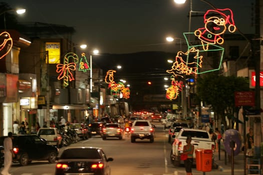 eunapolis, bahia / brazil - december 16, 2010: decoration of Porto Seguro Avenue, Eunapolis City Center.