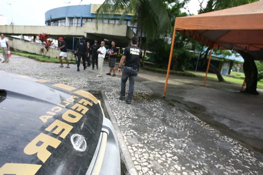 itabuna, bahia / brazil - december 13, 2011: Federal Police officers carry out search and arrest warrant at the City Council for investigation of misappropriation of funds in the city of Itabuna..