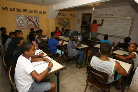 ilheus, bahia / brazil - march19, 2012: School classroom in rural area in Ponta da Tulia region in Ilheus city...