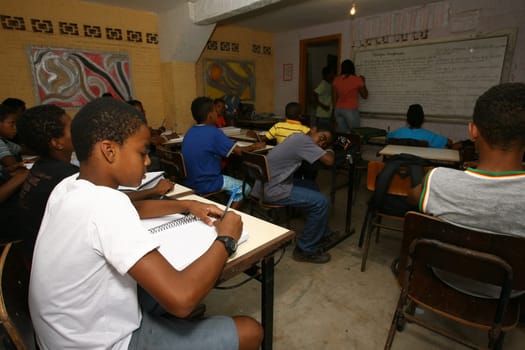 ilheus, bahia / brazil - march19, 2012: School classroom in rural area in Ponta da Tulia region in Ilheus city...