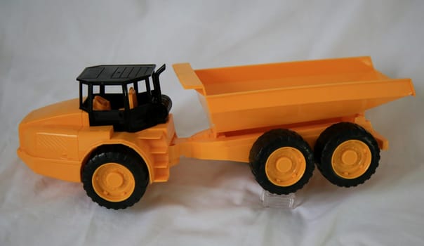salvador, bahia / brazil - may 7, 2020: replica of a bucket truck used in a mining area.
