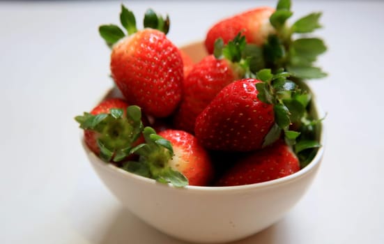salvador, bahia / brazil - april 28, 2020: pot with strawberries are seen in the city of Salvador.