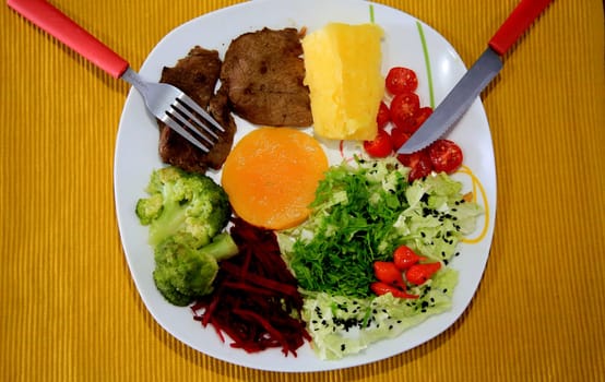 salvador, bahia / brazil - april 25, 2020: plate of healthy food is seen in the city of Salvador...