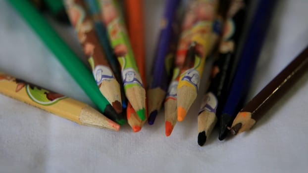 salvador, bahia / brazil - may 6, 2020: colored pencils are seen in the city of Salvador.