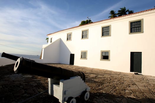 salvador, bahia / brazil - may 11, 2016: View of Forte de Sao Diogo in Barra neighborhood in the city of Salvador.