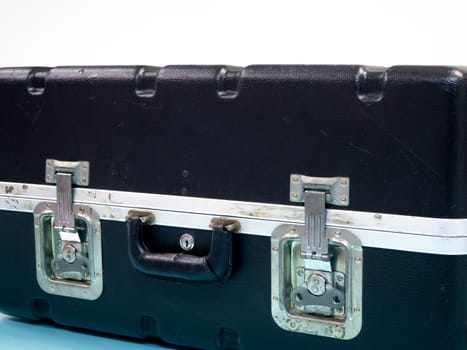 Vintage suitcase isolated on white background.