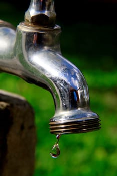 salvador, bahia / brazil - november 9, 2013: leaky faucet is seen in the city of Salvador.