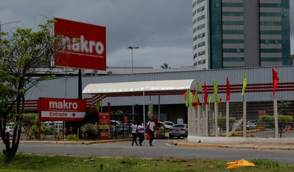 salvador, bahia / brazil - october 8, 2012: Macro supermarket facade on the Iguatemi Paralela link in the city of Salvador..