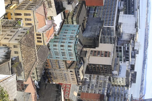 salvador, bahia / brazil - june 5, 2019: Aerial view of buildings in the Commerce district in the city of Salvador.