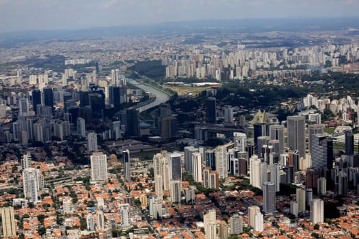 sao paulo, sao paulo / brazil - february 11, 2017: Aerial view of the city of Sao Paulo.