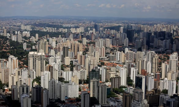 sao paulo, sao paulo / brazil - february 11, 2017: Aerial view of the city of Sao Paulo.