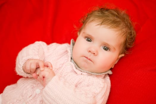 young baby portrait, studio picture