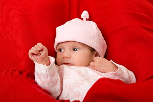 young baby portrait, studio picture