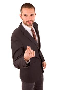 young business man portrait isolated on white