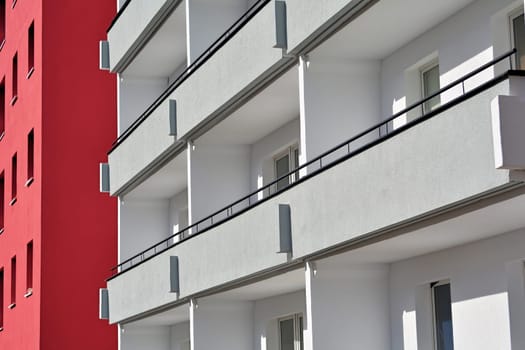 Facade of an empty residential building in Magdeburg