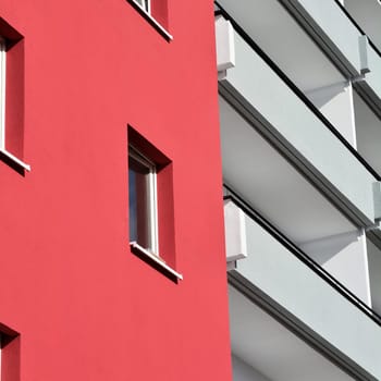 Facade of an empty residential building in Magdeburg