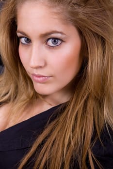 an young beautiful woman close up portrait