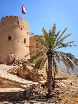 Historic Rustaq Fort in the city of Rustaq, Oman