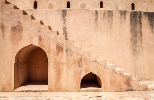 Wall fragment of Rustaq Fort in the city of Rustaq, Oman