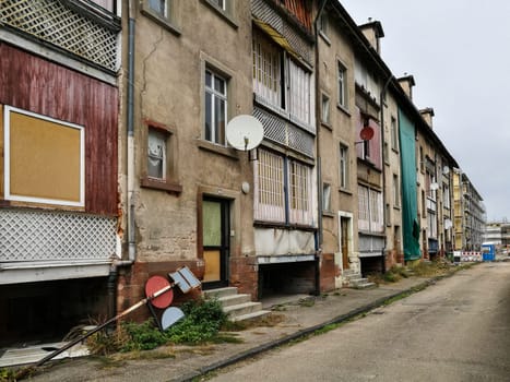 old rotten townhouses