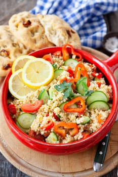 Homemade Ptitim / Israeli Couscous salad with fresh herbs