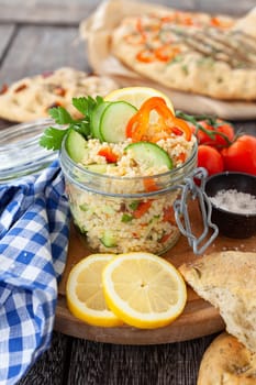 Homemade Ptitim / Israeli Couscous salad with fresh herbs