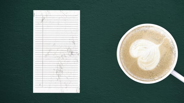 The 3d rendering of layoff notice word on notebook with coffee