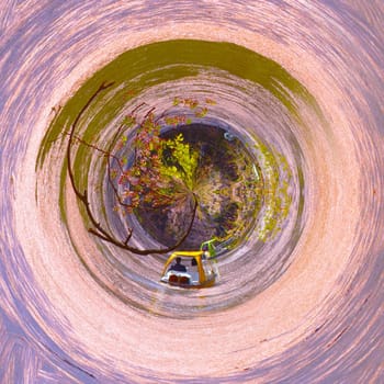 Little Planet. Shooting Location: Mitaka City, Tokyo