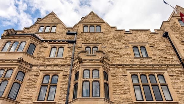 Vintage architecture of Chichester, West Sussex, United Kingdom on 14 July 2019