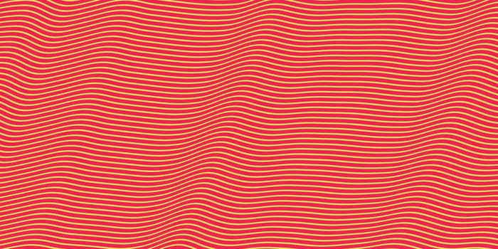 Red Orange Seamless Hypnotic Waves Background. Stylish Colorful Ripples Texture. Dynamic Modern Backdrop.
