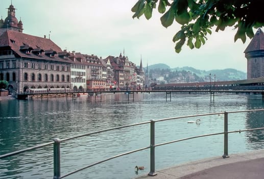 Chapel Bridge  in Lucerne, Switzerland