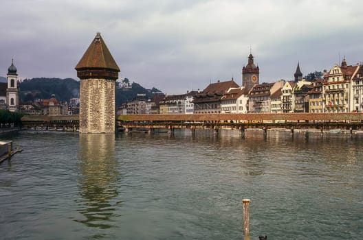 Chapel Bridge in Lucerne, Switzerland