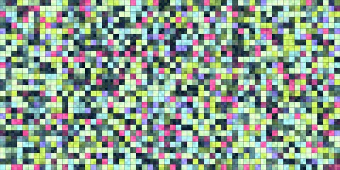 Tiling Colored Squares. Colorful mosaic texture. Bright filling geometric backdrop. Seamless Backgrounds.