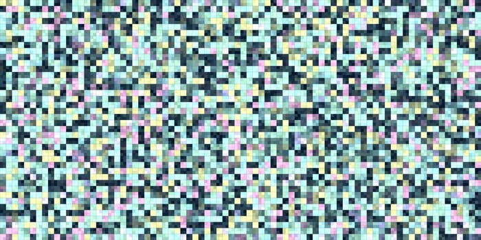 Green White Tiling Colored Squares. Colorful mosaic texture. Bright filling geometric backdrop. Seamless Backgrounds.