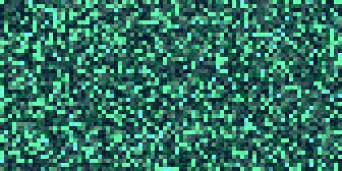 Dee Sea Green Tiling Colored Squares. Colorful mosaic texture. Bright filling geometric backdrop. Seamless Backgrounds.
