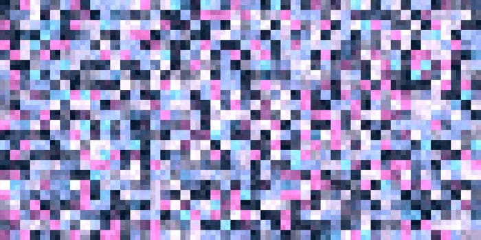 Light Lilac Blue Tiling Colored Squares. Colorful mosaic texture. Bright filling geometric backdrop. Seamless Backgrounds.