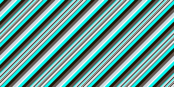Blue Brown Black Seamless Inclined Stripes Background. Modern Colors Sidelong Lines Texture. Vintage Style Stripe Backdrop.