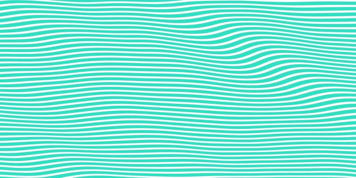 Light Turquoise Seamless Hypnotic Waves Background. Stylish Colorful Ripples Texture. Dynamic Modern Backdrop.