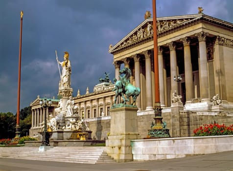 Parliament Building in Vienna, Austria