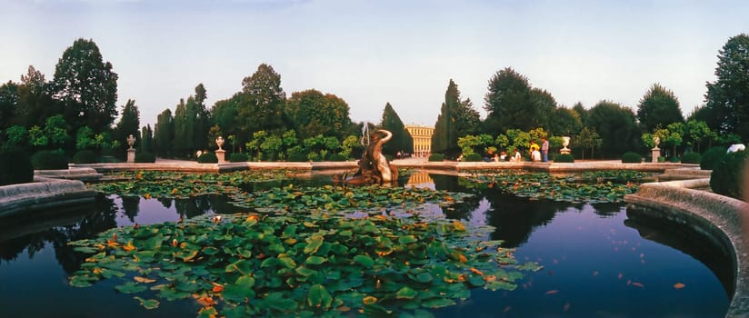 Fountain with sculptures in Schonbrunn, Vienna