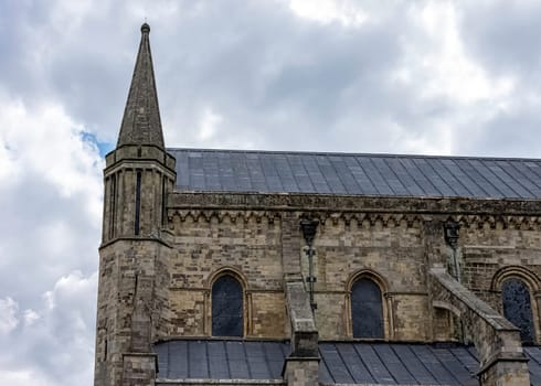 Chichester Cathedral, formally known as the Cathedral Church of the Holy Trinity in Chichester, West Sussex, United Kingdom on 14 July 2019