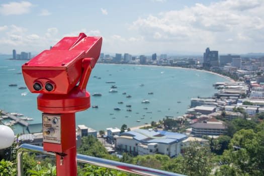 red camera Photo of Aerial zoom at pattaya