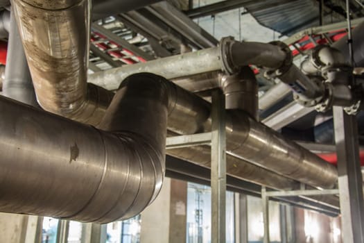 Big pipe under the building underground