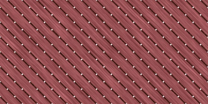 Seamless Brown Elegant Wood Lattice Background. Diagonal Wooden Planks Fence Panel Texture. Decorative Outdoor Exterior Backdrop.